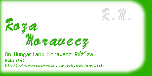 roza moravecz business card